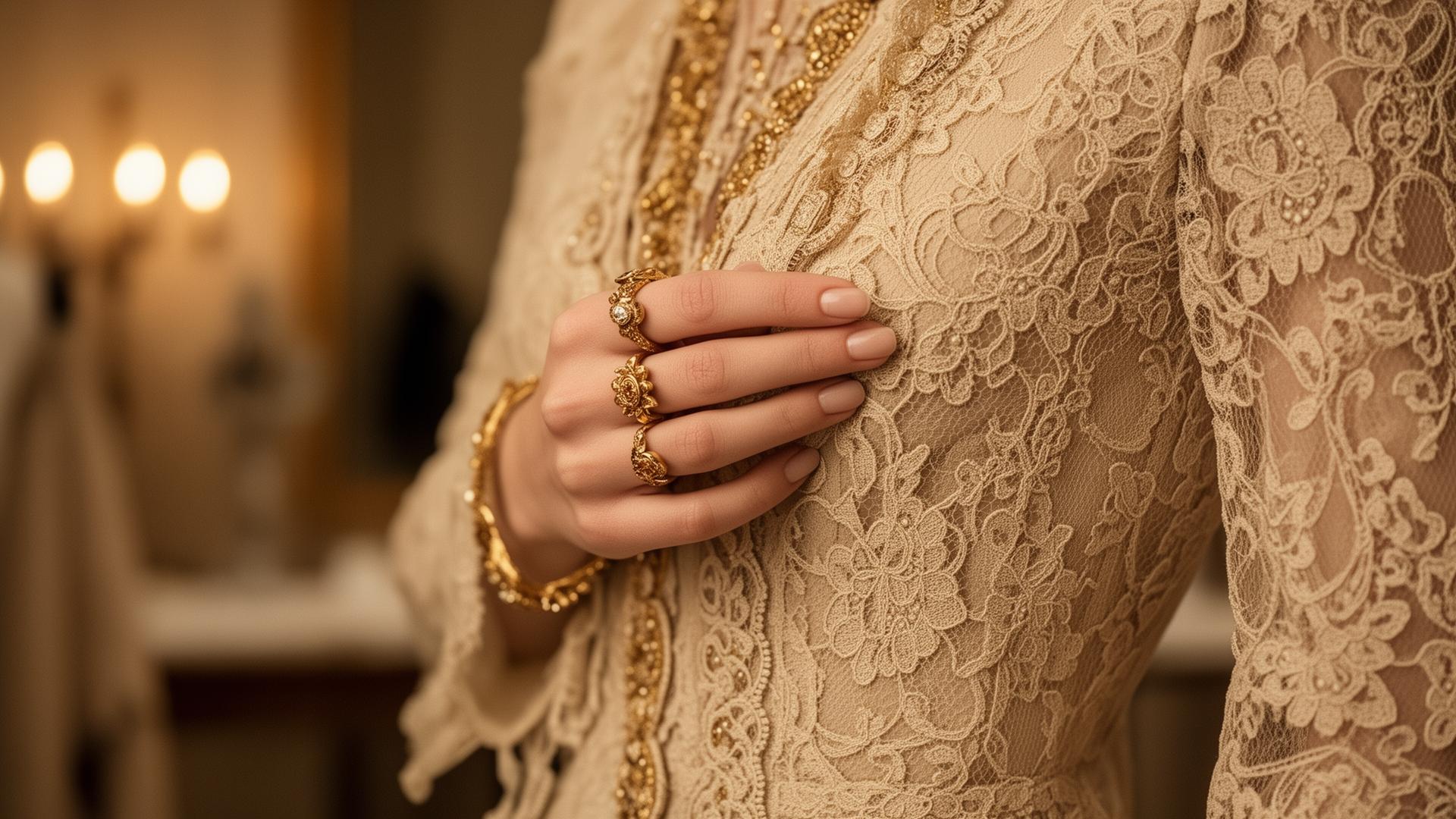 Couture lace detail